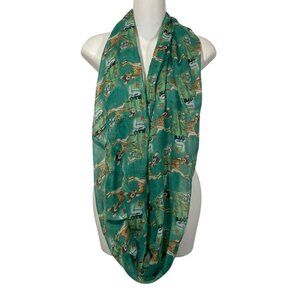 Disney Parks Bambi Thumper Flower Green Loop Infinity Scarf